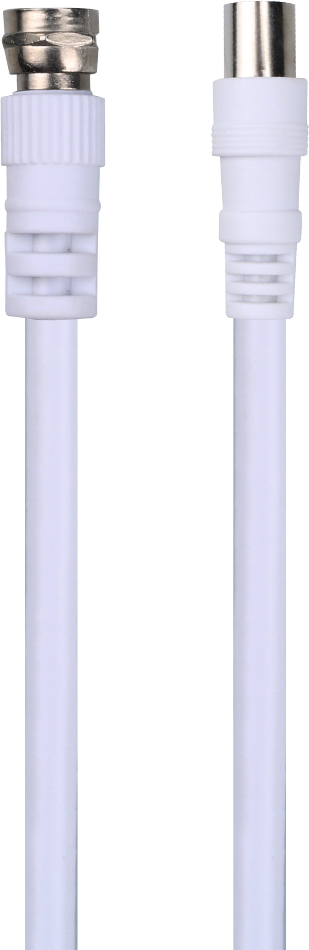 Kabel antenowy IEC-F; 1,5 m, biały