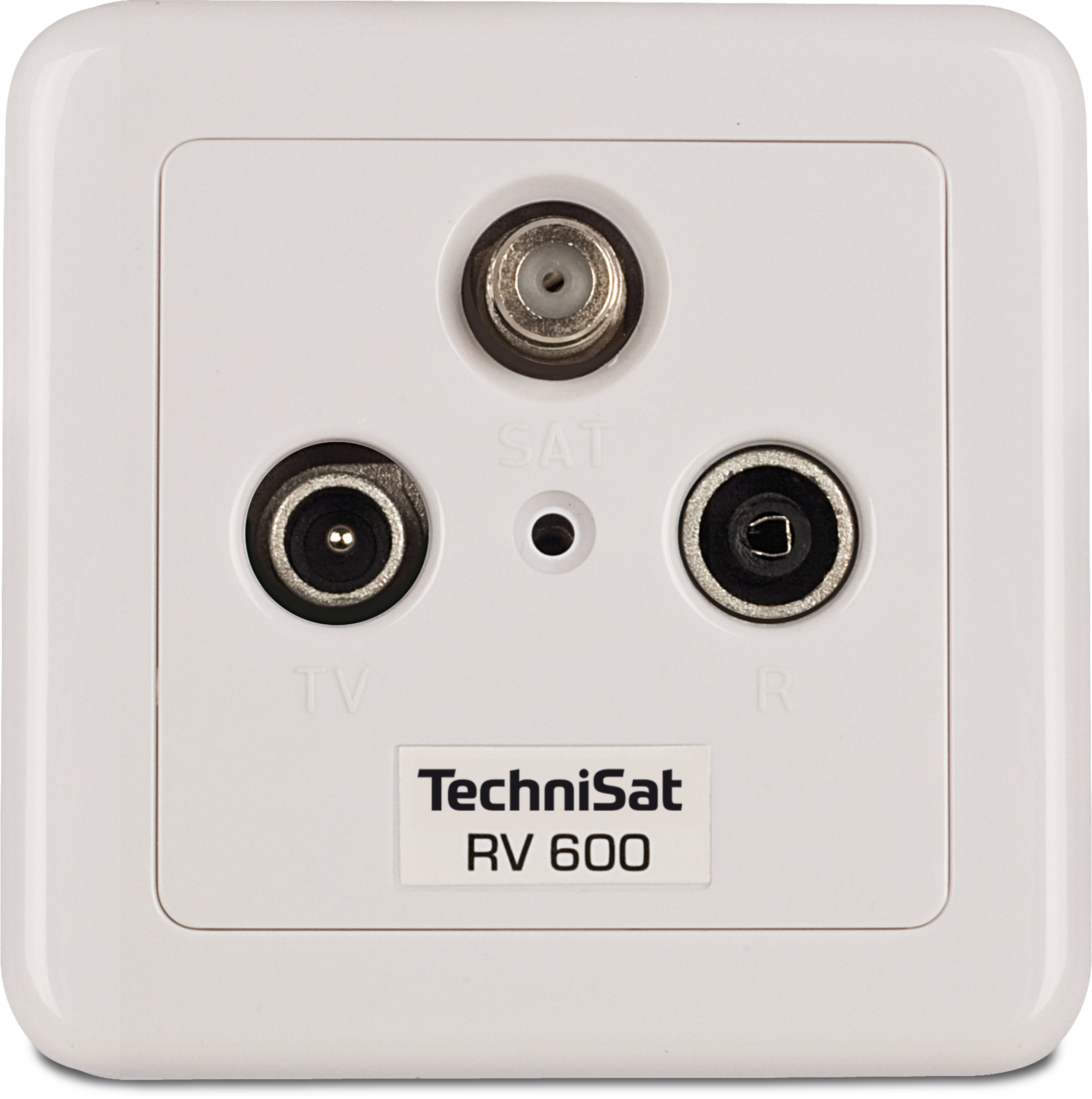 RV 600-10, gniazdo przelotowe z odsprzężeniem 10 dB (z ramką natynkową)