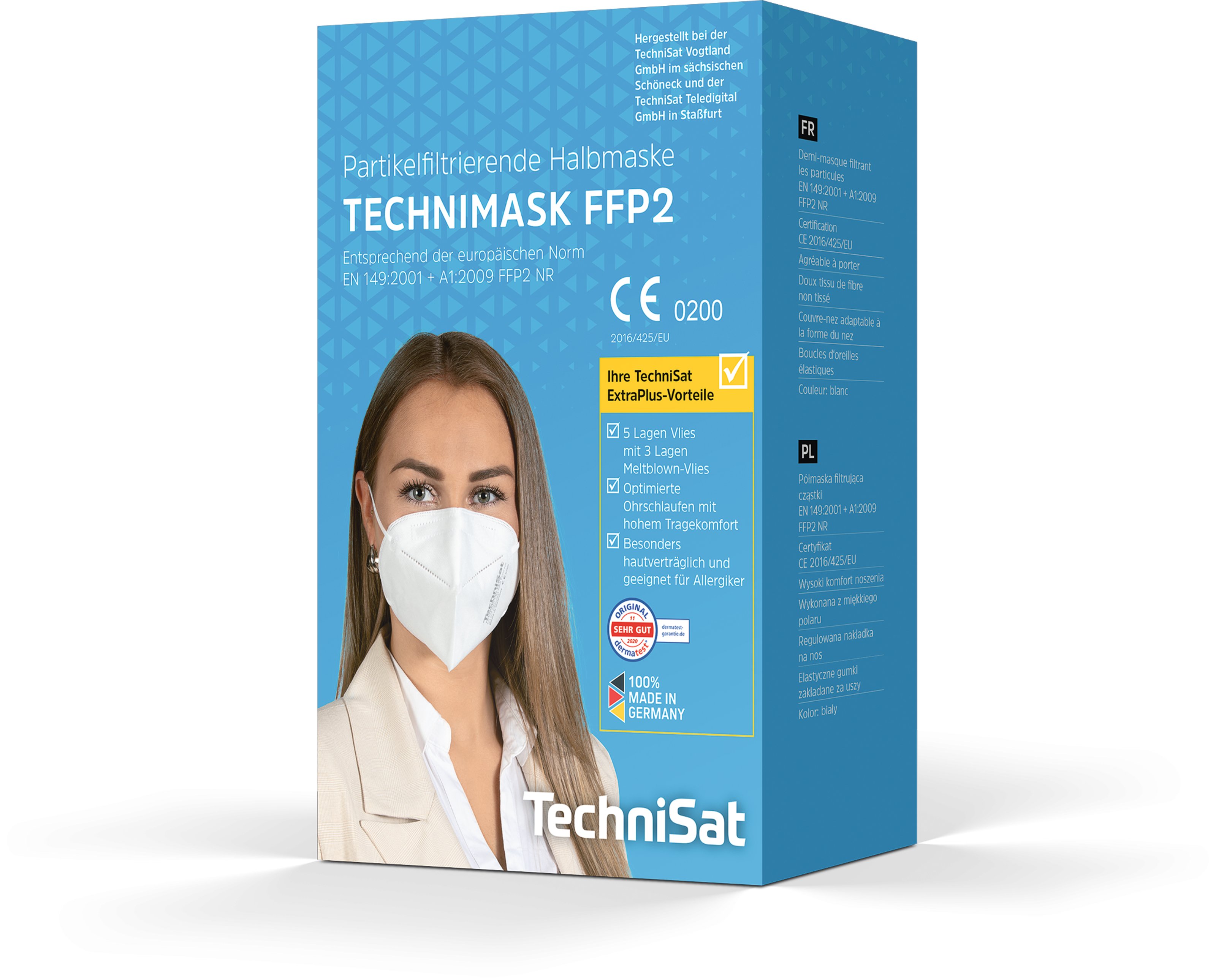 TECHNIMASK FFP2, 20 szt. (4 x opakowanie 5 szt.)