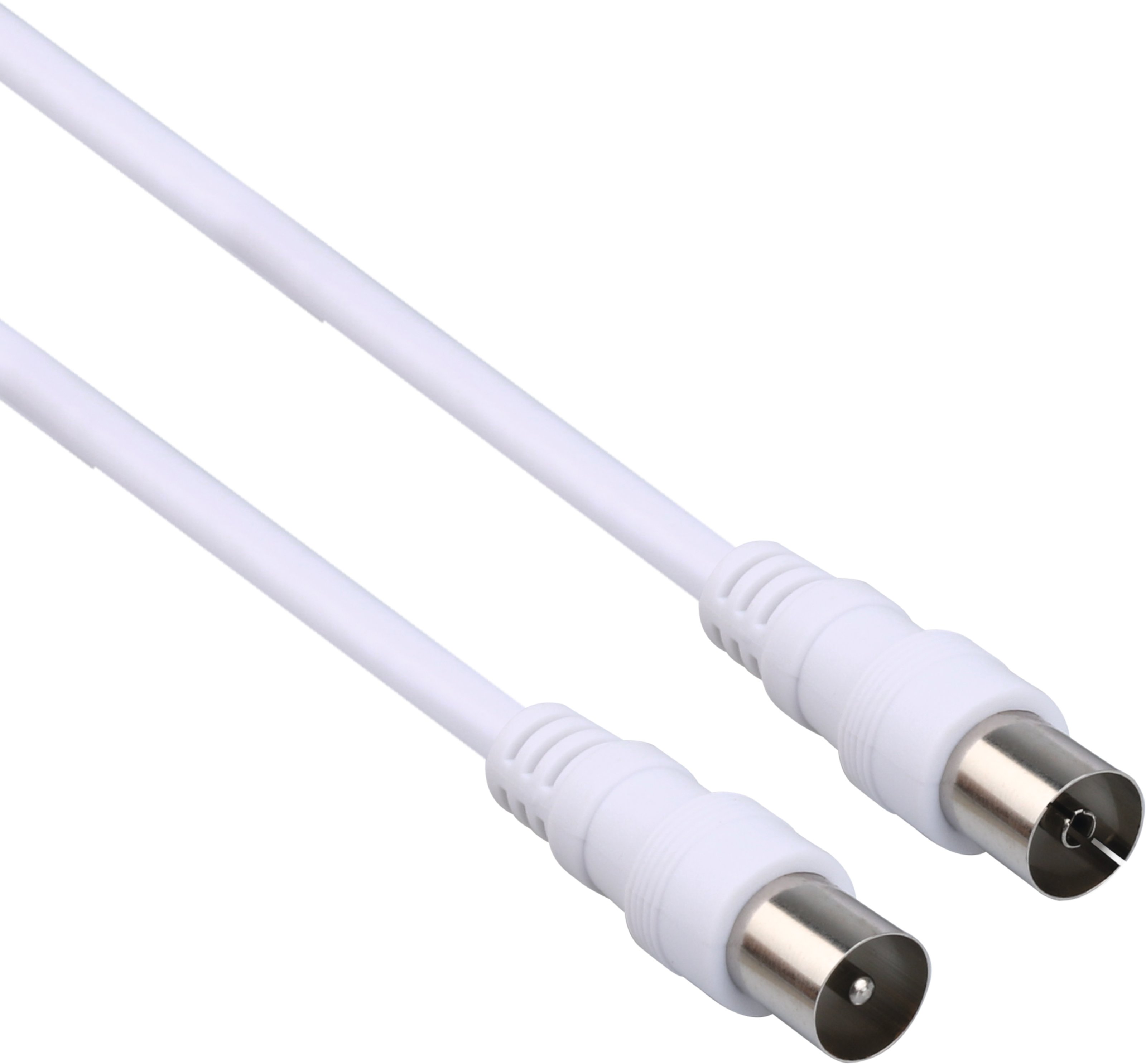 Kabel antenowy IEC; 5 m, biały