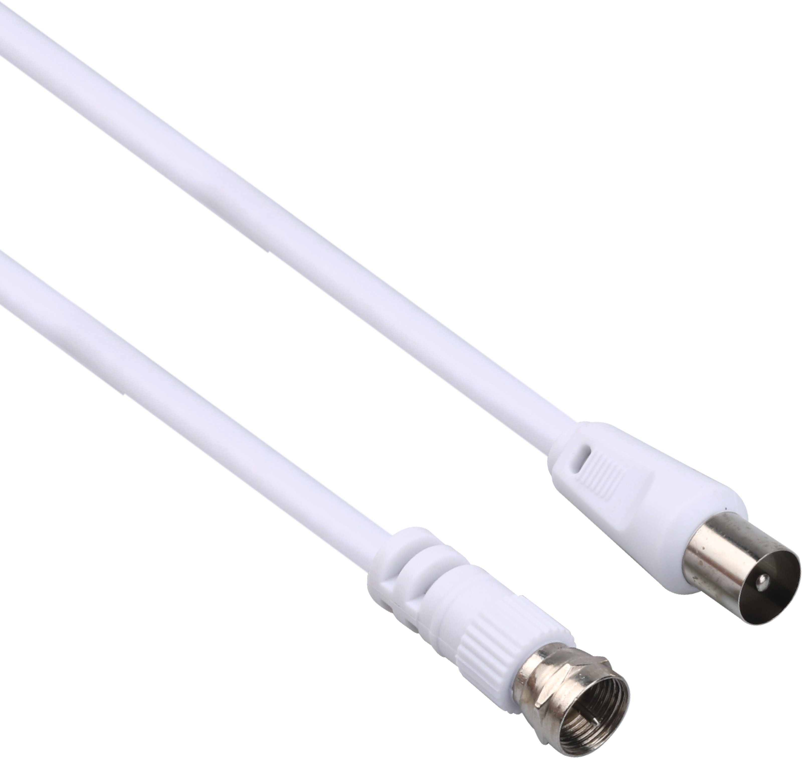 Kabel antenowy IEC-F; 3 m, biały